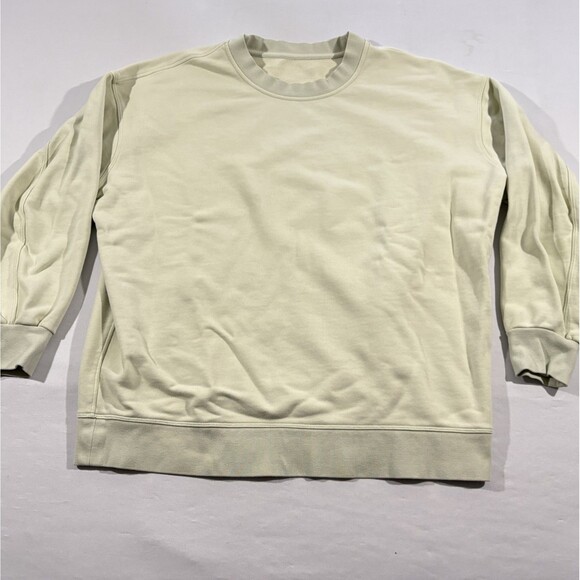 Lululemon Perfectly Oversized Crew Sweatshirt Pale Yellow Softstreme Pullover 10 - Picture 3 of 9